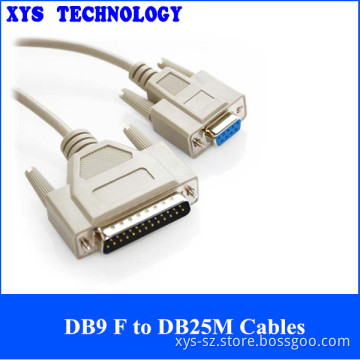 DB9 female to DB25 male Cables